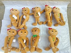 Ginger Bread 9 Pcs Characters Long Arm Stuffed 11 Inch Arm Span 12 Inch Tall