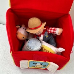 GUND Baby My Little Farm Playset Farmer & Animals Plush Toys Carry Case Cow