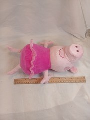 3pc Plush Pigs, Ganz Heart Tugger Pig, ABD Peppa Pig, Plastic Peppa Pig Hasbro