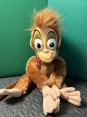 Vintage Disney Aladdin Abu Monkey Plush Stuffed Toy 1992 Mattel Red Vest 16″ ✨