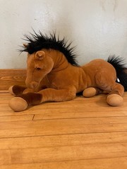 E & J Classic 26” Horse Large Plush Brown Black Jumbo Pony E&J Vintage Realistic