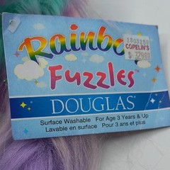 Rainbow Fuzzles Veda Unicorn Plush Douglas Cuddle Toys 15″ Teal Purple Sparkle