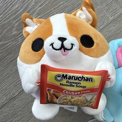 Snackles Benji Plush ZURU 5” Plush Set of 2 Maruchan Ramen Noodle Corgi Chupa