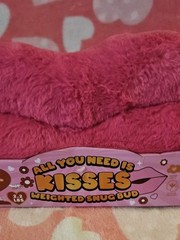 Weighted Snug Bud Plush Pink BIG Kissy Lips All You Need Is Kisses Valentine