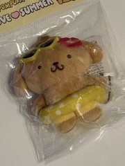 Sanrio Pompompurin ×Olive Young Plush Key ring Bag Charm Tanning Edit US Ship