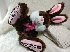 Vtg DANN DEE Collectr’s Choice Pink Brown 16″ CHOCOLATE BUNNY Easter Plush 2018