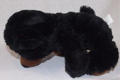 Black Bear Plush Jet Black And Brown 10” (no White Flecks)