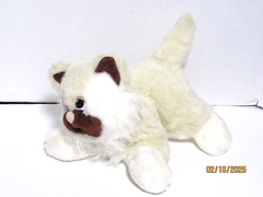 VTG Tonka Pound Purries Pur-r-ries Plush Cream Off White Brown Tan Long Hair Cat