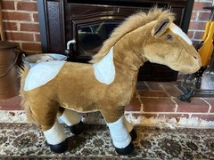 Vintage SKM Plush Paint Pinto Horse Brown White Spotted 24” x 24″ Bendable Legs