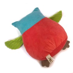 Maison Chic OWL Plush Lovey Pillow Gingham Ditzy Apron RARE HTF 12” Red Teal