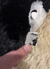 Naito Design Scratch Cat Plush Stuffed Animal Black White Small 6-14in With Tags