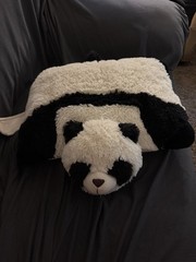 Pillow Pets Panda Plush Pillow Black White Medium 14-24 in Washable 2010