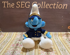 The Smurfs Peyo 10″ Smurf Plush Belgium Airline Pilot Brussels