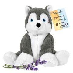 Hayes Husky – Microwavable & Weighted Plush Stuffed Animal – Heated Plushie f…