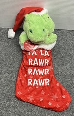 Holiday Time Animated Singing Dinosaur 21″ Plush Christmas Stocking