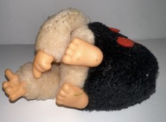 Monchichi Ladybug Small Plush Stuffed Animal Doll, 1960’s RARE