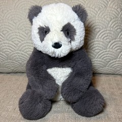 Jellycat London HARRY The Panda Medium 11” Plush Gray & White Lovey Retired