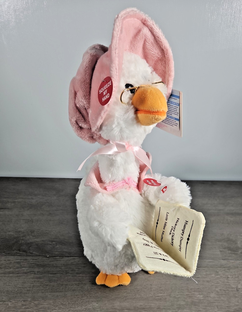 Cuddle Barn Talking Mother Goose Pink Hat Recites Nursery Rhymes works