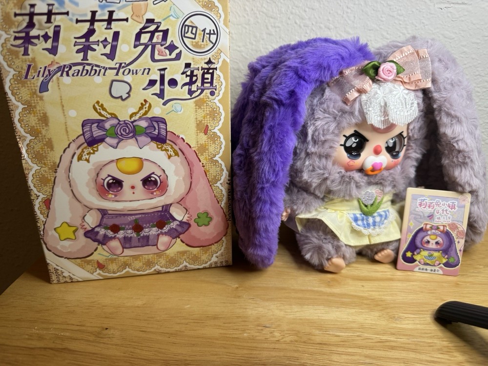 Authentic Confirmed Baby Three Lily Rabbit Town V4 Purple With Purple Ears
