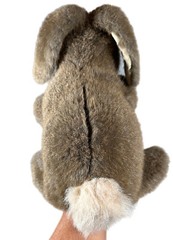 Dakin 1985 Hand Puppet Show Bunny Rabbit Plush Stuffed 13” Brown Vintage