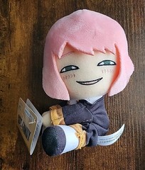 Japan Taito Spy x Family Anya Forger Sitting Smiling Mascot Plush Doll Hold Hand