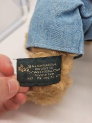 Russ Berrie True Value Hardware plush Mr Fix It Teddy Bear tools handyman 7″