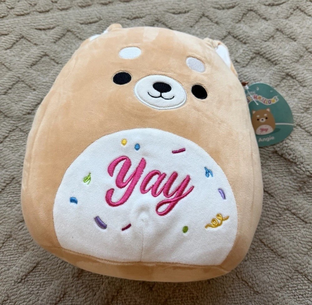 Squishmallows 12″ Dog Plush Angie the Shiba Inu “YAY” Celebration Stuffed Animal