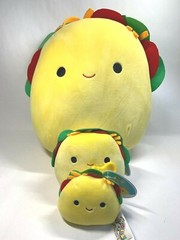 Squishmallow Tex Supreme Taco Family Bundle Of 3 Plush 12″ 5″ 3″ Brand New
