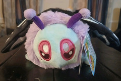 Squishable Snacker Death Moth Plush, Black/Purple/Red/Light Blue