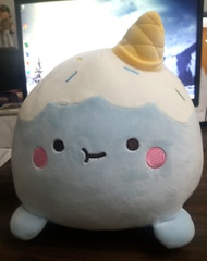 KELLYTOY LIGHT BLUE PLUSH, SOFT UNICORN PILLOW, STAND ALONE 12″ LONG, 10″ WIDE