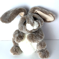 Lou Rankin Brown & Beige Plush Bunny 8” Floppy Ears Dakin Pre Owned