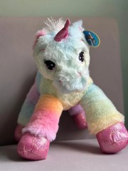 Plush n Rush Rainbow Unicorn Plush Toy Soft Stuffed Animal Cute Kids Gift