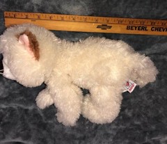 Ganz Luvkins White Tan Cat 13” Lovey Plush Stuffed Animal Toy Floppy Sad Eyes