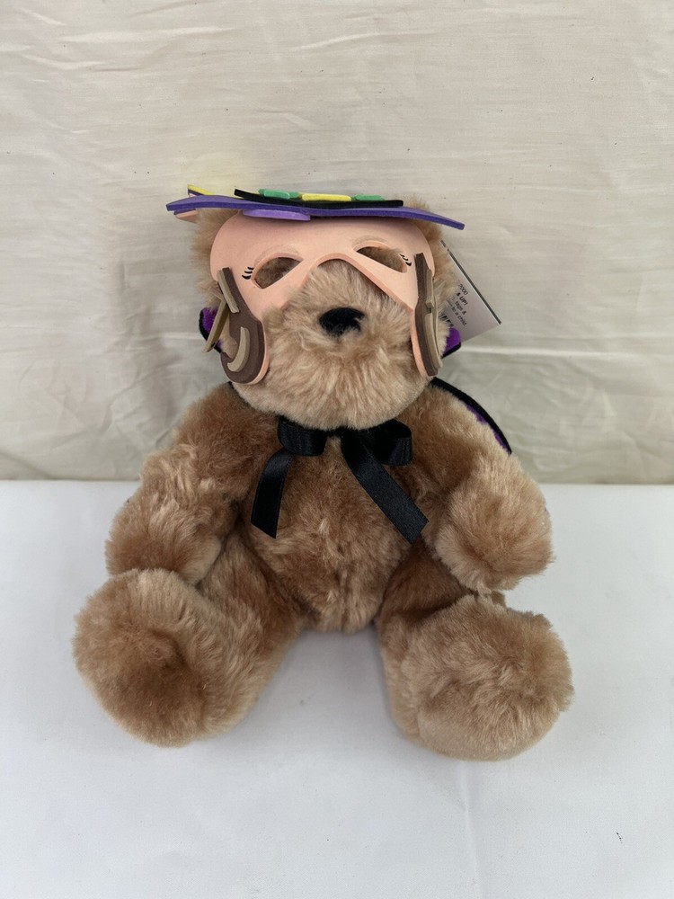 Vtg 99’ G.A.C Halloween Count Teddy Bear Stuffed 7″ Plush Dracula Costume Purple