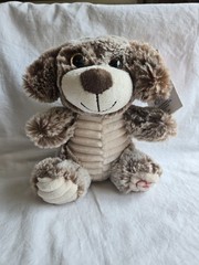Kellytoy Puppy Dog Beige & Brown Ribbed textured Paw Ribbed Belly WHTS