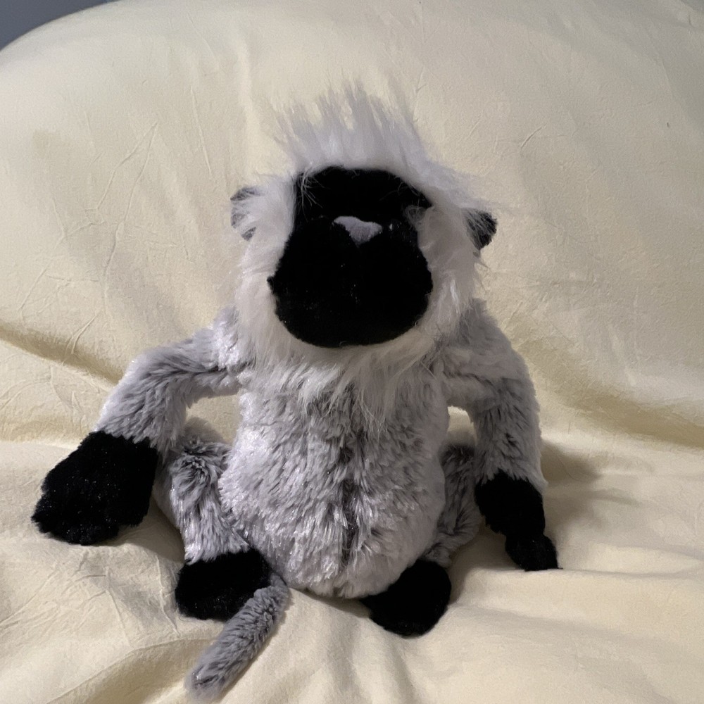 GANZ Webkinz Lemur Stuffed Animal Plush HM226 Gray Black White Retired