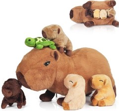 5-in-1 Capybara Stuffed Animals with Babies Inside, 4Pcs Set Capybara Plush w…
