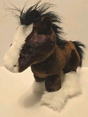 Webkinz Ganz Horse Clydesdale Plush Beanbag 6″ No Code HL129G