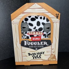 Zuru Fuggler Dog White Black Funny Ugly Monster Plush Doll spotted new plush 9”