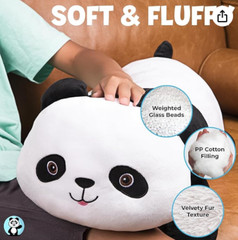 Weighted Stuffed Animal Plush Panda Bear 24IN 4.3 lbs Soft Calm Down Relaxation