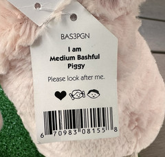 Jellycat Medium Bashful Piggy Pink Plush Stuffed Animal Pig BAS3PGN 12″ New +Tag