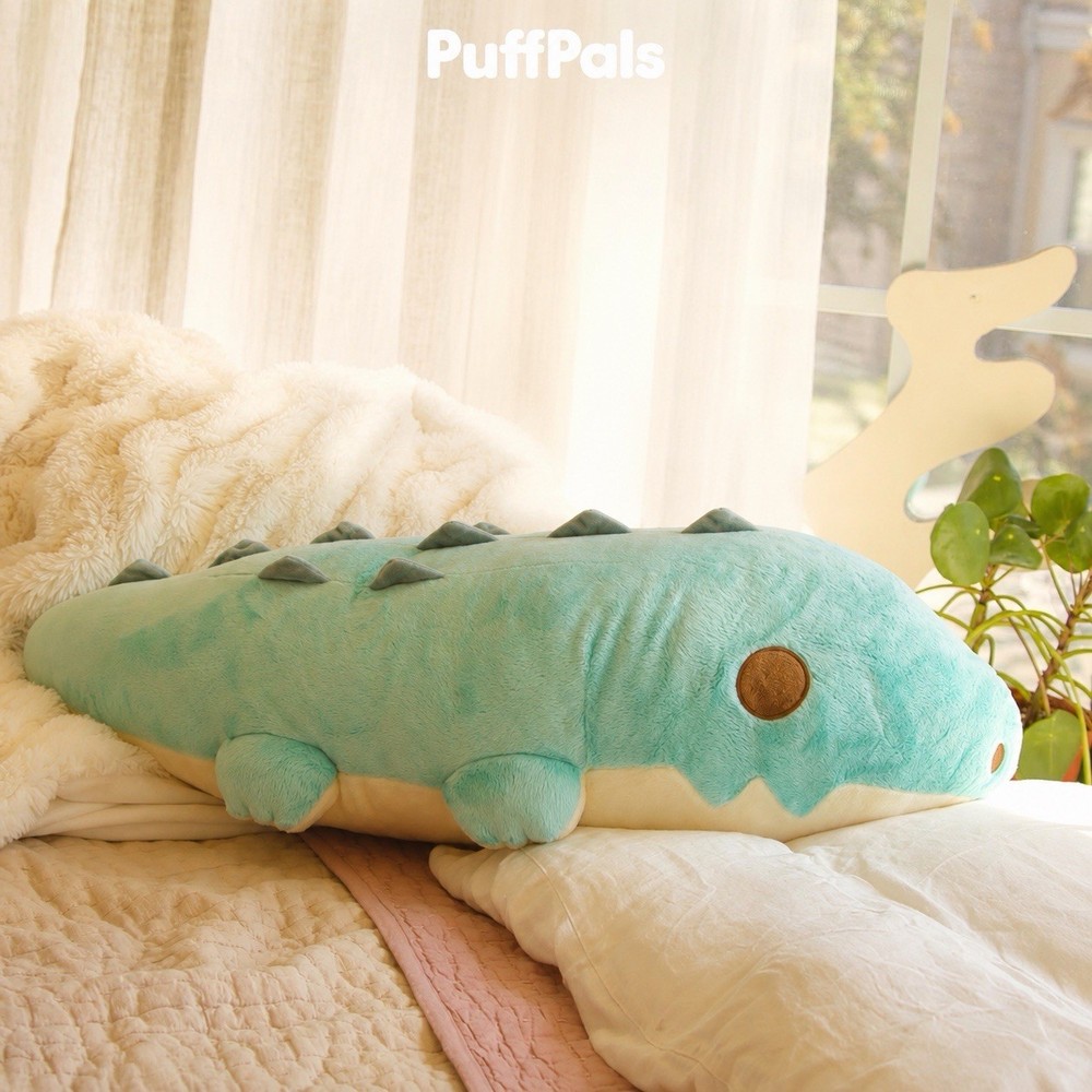 Fluffnest PuffPals Pickles Alligator Plush New With Tags MEGA SIZE