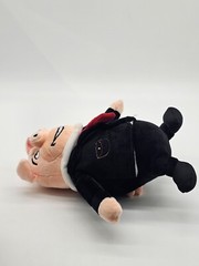 Budsies Custom Plush Pig in Black Suit Business Piggy Plushie Soft Toy 10″