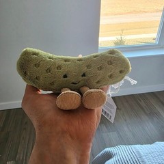 Jellycat Amuseables Pickle Plush Bag Charm Keychain Green NWT Dust Bag – On Sale