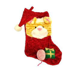 Vintage Dan Dee Collector’s Choice Christmas Stocking Plush Orange Kitty Cat