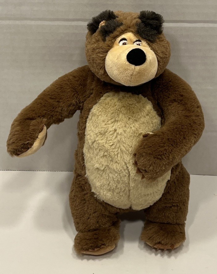 Masha And The Bear Plush Brown Teddy Bear 10” Stuffed Animal Simba Toys Netflix