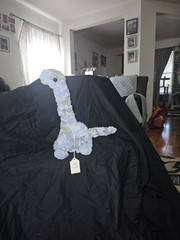 Brontosaurus Dinosaur crochet small baby shower travel tactile fun