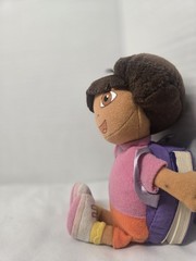 Dora The Explorer Plush Tiny Book Vtg Nickelodeon Retired Stuffed Purple Backpac