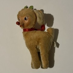 1930s Gund Rudolph The Red Nosed Reindeer Rubber Face Plush Deer No Music Box