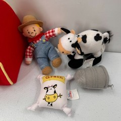 GUND Baby My Little Farm Playset Farmer & Animals Plush Toys Carry Case Cow